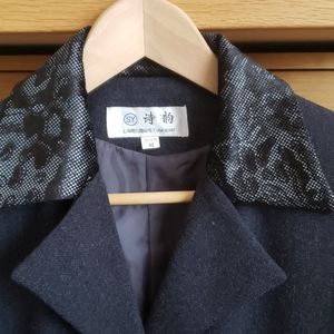 Charcoal Grey Jacket w/Collar & Pocket Flap Detail